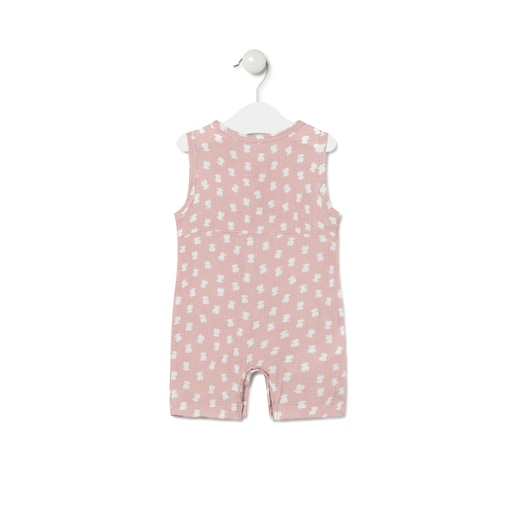 Babygrow s/m curto Bear Rosa