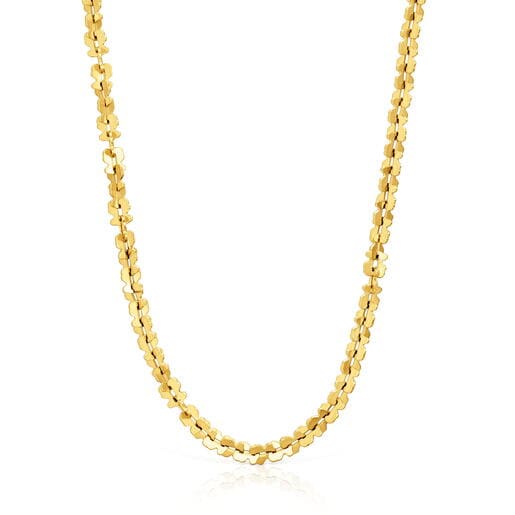 Short gold-colored steel Necklace with bear motifs TOUS Carrusel