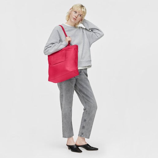 Μεγάλη τσάντα shopper TOUS Marina σε φούξια χρώμα