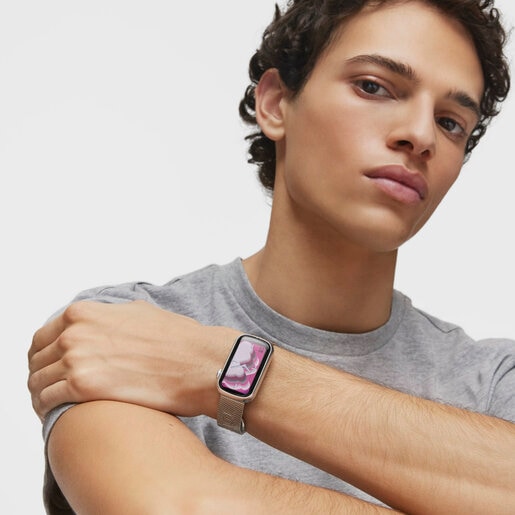 Smartwatch with steel bracelet and aluminum case TOUS TOUS T-Band Mesh