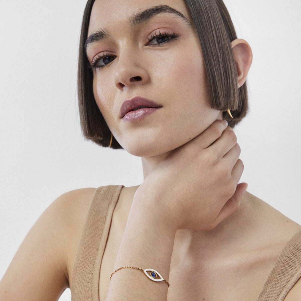 Pulsera TOUS Good Vibes ojo con baño de oro 18 kt sobre plata