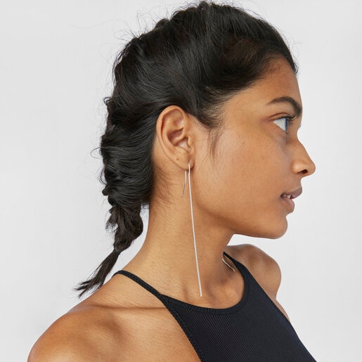 Серебряные серьги Hebi