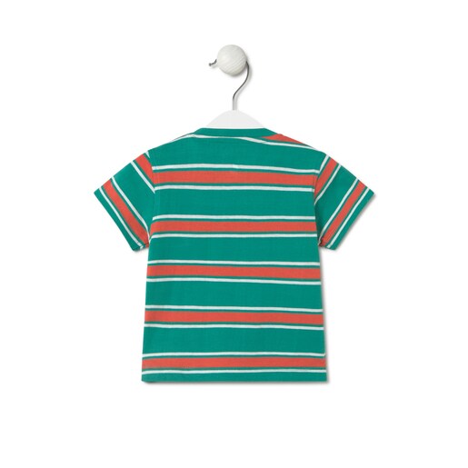Striped t-shirt in Casual green