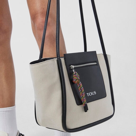 Сумка-тоут среднего размера TOUS Empire Cotton бежевого цвета