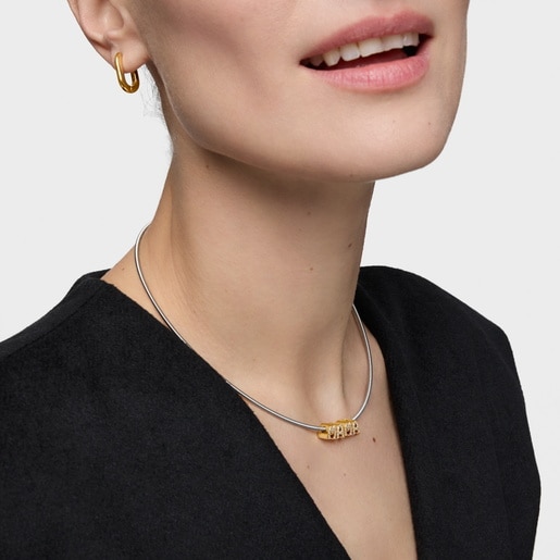 18kt gold plating over silver pack of Charms with diamonds TOUS Mama