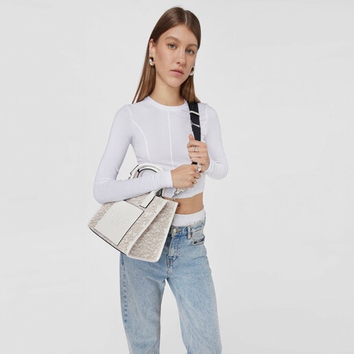 Mittelgroße Shoppingtasche Amaya Kaos Mini Evolution in Grau