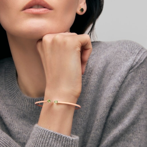 Esclava ATELIER 24/7 d'Or rosa amb Peridots