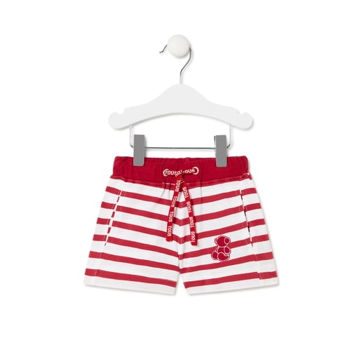 Tous - BoyS Striped Bermudas In Casual Red - Bavlna