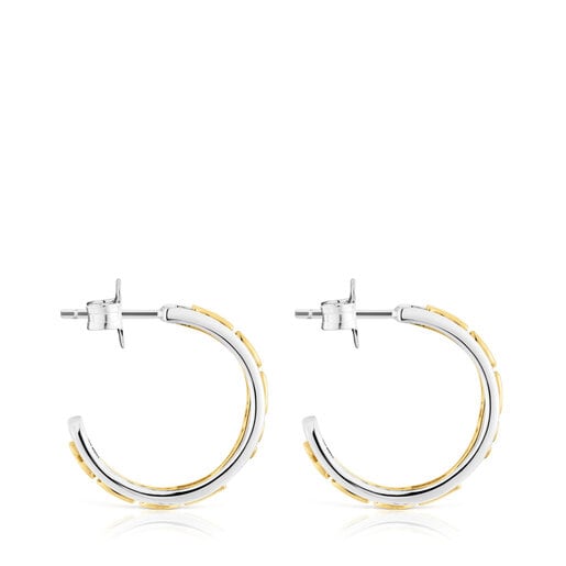 Silver and silver vermeil Hoop earrings Logo