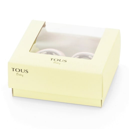 Patuco de piel deportiva rosa tira cinta adherente TOUS