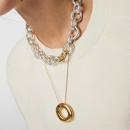 Collier Luah donut en argent vermeil