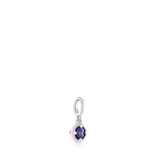 Silver TOUS Vibrant Colors Pendant with sodalite and lilac enamel | TOUS