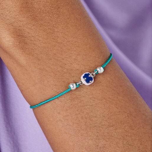 Turquoise cord TOUS Vibrant Colors Bracelet with lapis lazuli and enamel |  TOUS