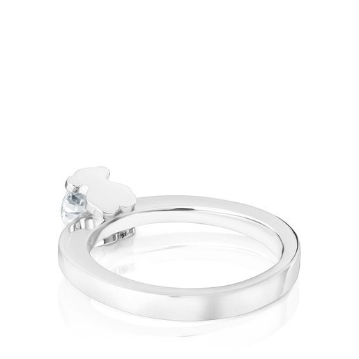 Anell solitari de platí amb diamant creat al laboratori 0,50 ct Sweet Diamonds LGD
