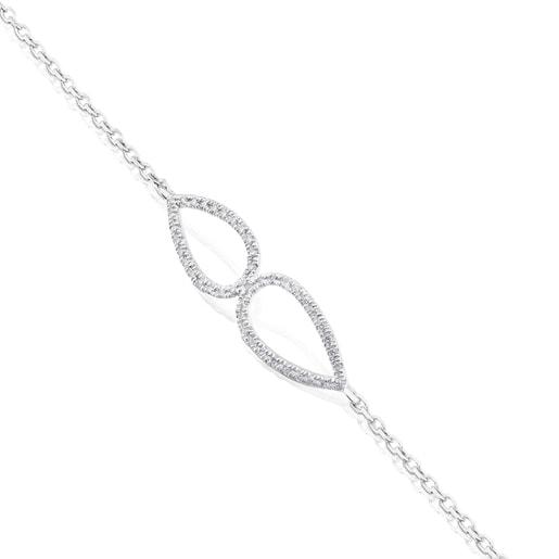 צמיד האפי מומנטס בזהב לבן עם יהלומים