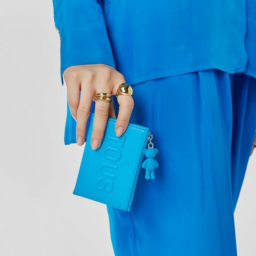 Tarjetero azul TOUS La Rue
