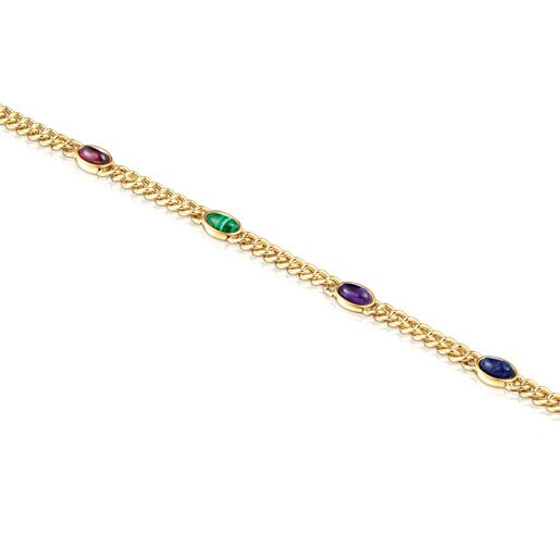 Pulsera con baño de oro 18 kt sobre plata y gemas Tamara Falcó X TOUS