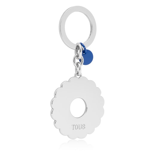 Porta-chaves azul TOUS Circle Logo
