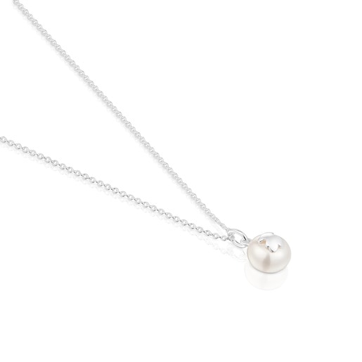 عِقد قصير من الفضة واللؤلؤ المستنبت في المياه العذبة مقاس 10.5 مم من تشكيلة TOUS Icon Pearl