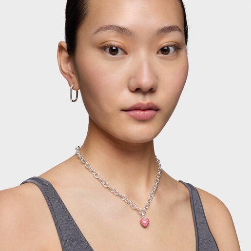 Dije de plata y rodonita TOUS Flechazo