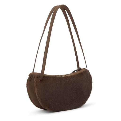 Bolso de hombro marrón TOUS Halfmoon