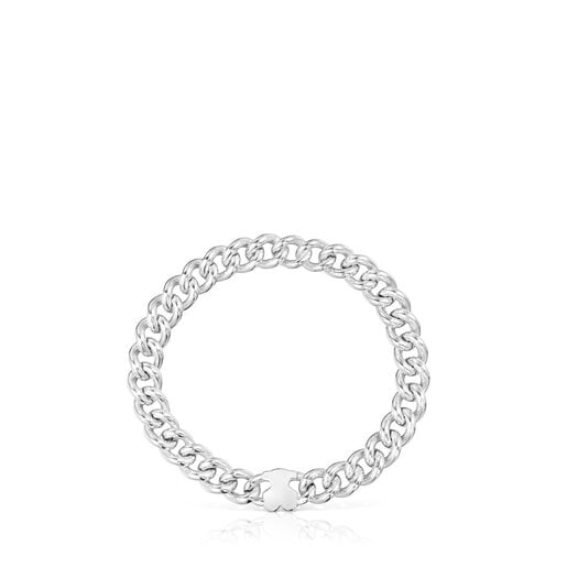 Silver bear-motif Chain bracelet Bold Motif