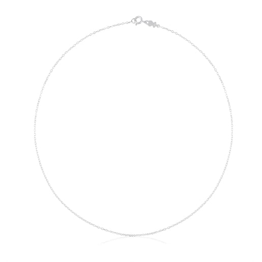 Silver Choker with oval rings measuring 45 cm TOUS Chain