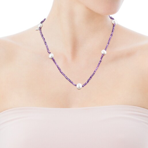 Amethyst and pearl Sea Vibes Necklace