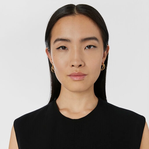 Silver vermeil Bent Earrings