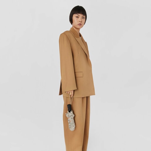 מטרייה מתקפלת Kaos Mini Evolution בצבע בז'