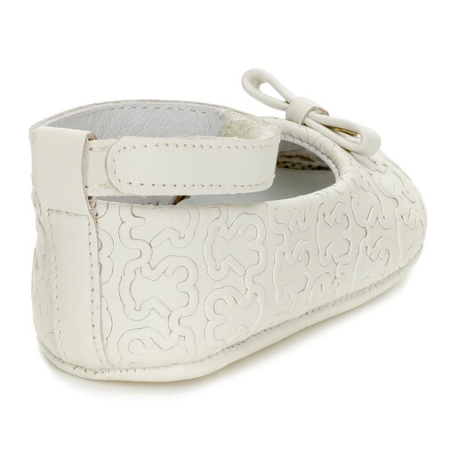 Bailarina de piel Mini Walk Welly Beige