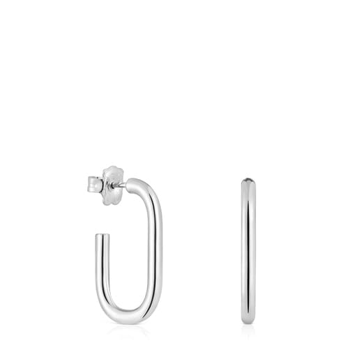 Boucles d’oreilles anneaux en argent 25 mm longues TOUS Basics