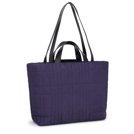 Large purple TOUS Empire Padded Tote bag