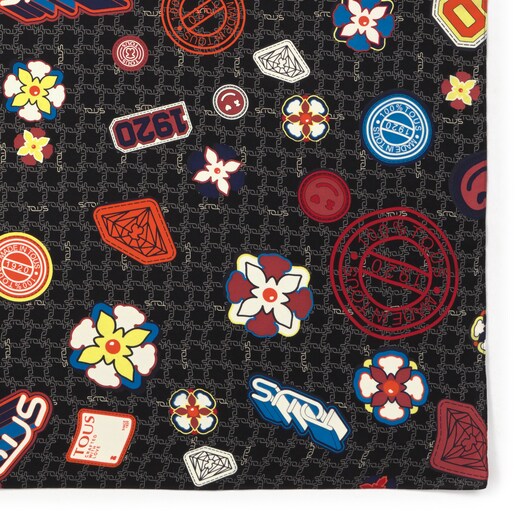 Pañuelo Logogram Patch negro | TOUS