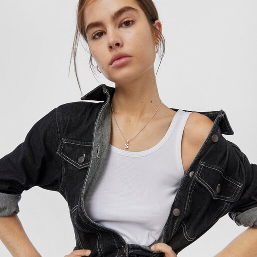 Dije Alphabet letra S de Plata