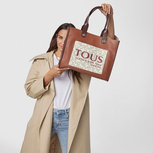 Large multi-brown Amaya Kaos Icon Shopping bag | TOUS