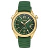 gmt automatic Watch with green silicone strap, gold-colored IPG steel case and mother-of-pearl face TOUS Now