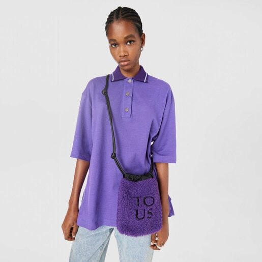 Lilac-colored TOUS Empire Fur Minibag