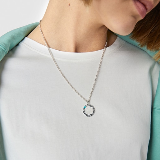 TOUS Crossword Amor Medallion Pendant