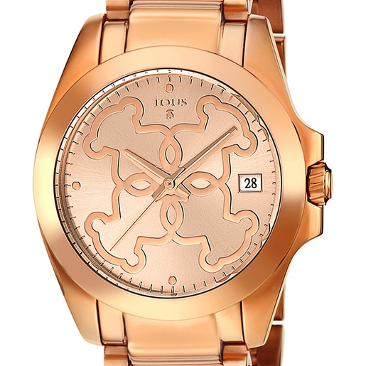 Pink IP Steel Mossaic Watch