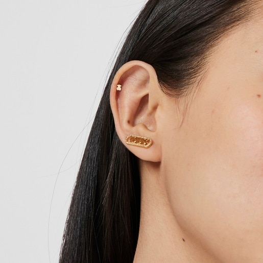 Gold TOUS Basics bear ear Piercing
