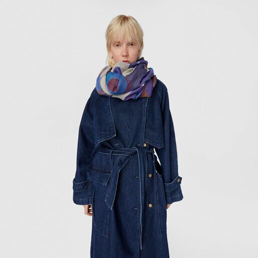 Blue jacquard TOUS Mimic Foulard