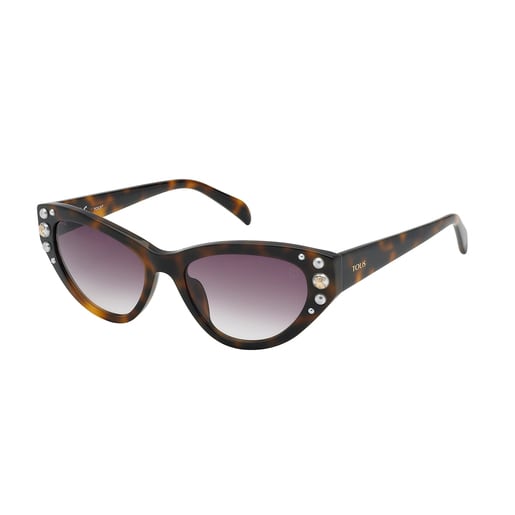 Lunettes de soleil Square Bear Havana marron