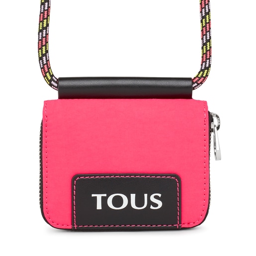 Monedero mediano rosa fluorescente TOUS Empire Cotton