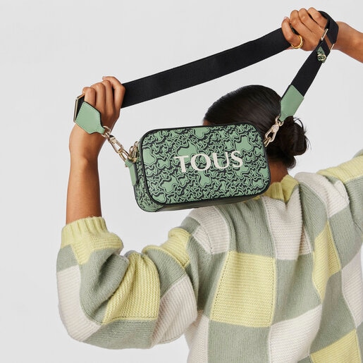 Khaki TOUS Kaos Mini Evolution Crossbody reporter bag
