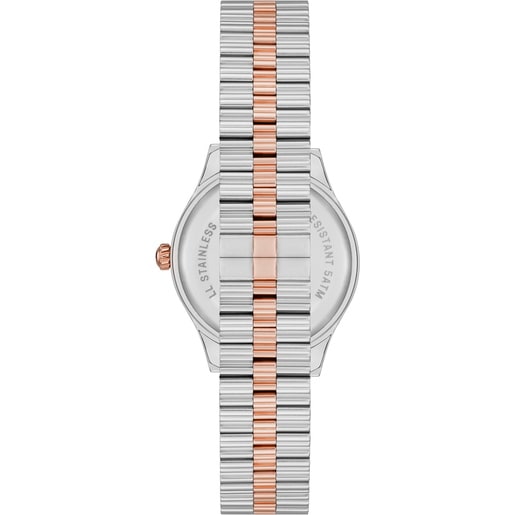Analog Watch with steel and rose-colored steel bracelet, and mother-of-pearl face TOUS EPIC ICON