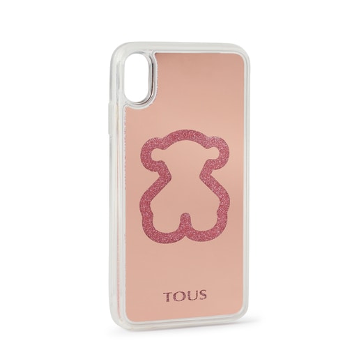 Étui de portable Delray iPhone XS Max Glitter Mirror rose