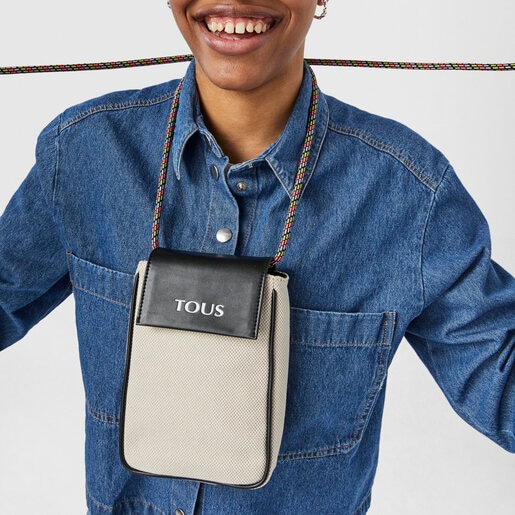 תיק יד TOUS Empire Cotton מיני בצבע בז'