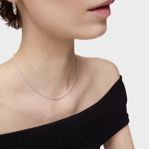 Silver TOUS Chain Choker 40cm.