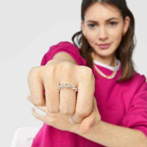 Silver TOUS Calin Ring